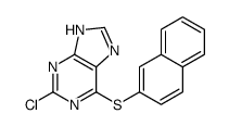 2-chloro-6-naphthalen-2-ylsulfanyl-7H-purine结构式