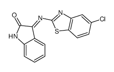 3-[(5-chloro-1,3-benzothiazol-2-yl)amino]indol-2-one结构式