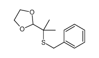 2-(2-benzylsulfanylpropan-2-yl)-1,3-dioxolane Structure