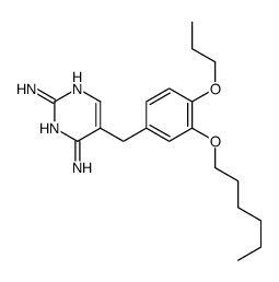 5-[(3-hexoxy-4-propoxyphenyl)methyl]pyrimidine-2,4-diamine Structure
