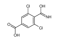 4-carbamoyl-3,5-dichlorobenzoic acid结构式
