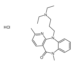 11-[3-(diethylamino)propyl]-2,6-dimethylpyrido[3,2-c][1,5]benzodiazepin-5-one,hydrochloride Structure