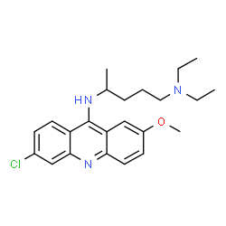 1,4-Pentanediamine, N4-(6-chloro-2-Methoxy-9-acridinyl)-N1,N1-diethyl-, (±)- Structure
