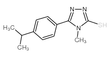 5-(4-异丙基苯基)-4-甲基-4H-1,2,4-噻唑-3-硫醇结构式