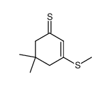 5,5-dimethyl-1-(methylthio)-1-cyclohexene-3-thione结构式