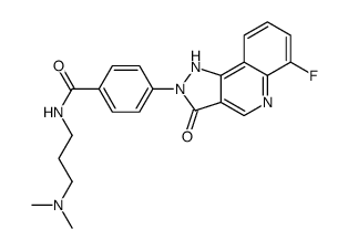 N-[3-(dimethylamino)propyl]-4-(6-fluoro-3-oxo-1H-pyrazolo[4,3-c]quinolin-2-yl)benzamide Structure