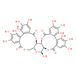 alpha-D-Glucopyranose, cyclic 2,3:4,6-bis(4,4',5,5',6,6'-hexahydroxy(1,1'-biphenyl)-2,2'-dicarboxylate)结构式