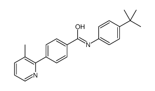 N-(4-tert-butylphenyl)-4-(3-methylpyridin-2-yl)benzamide结构式