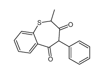 2-methyl-4-phenyl-1-benzothiepine-3,5-dione结构式