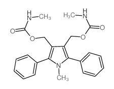 1-Methyl-2,5-diphenyl-3,4-bis(hydroxymethyl)pyrrole bis(N-methylcarbamate)结构式