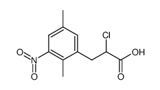 2-chloro-3-(2,5-dimethyl-3-nitrophenyl)propanoic acid结构式
