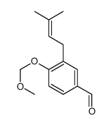 4-(methoxymethoxy)-3-(3-methylbut-2-enyl)benzaldehyde结构式