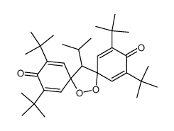 2,4,10,12-tetra-t-butyl-7-isopropyl-14,15-dioxadispiro[5,1,5,2]pentadeca-1,4,9,12-tetraene-3,11-dione结构式