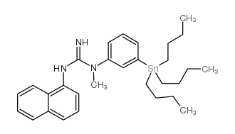 GUANIDINE, N-METHYL-N'-1-NAPHTHALENYL-N-[3-(TRIBUTYLSTANNYL)PHENYL]- Structure