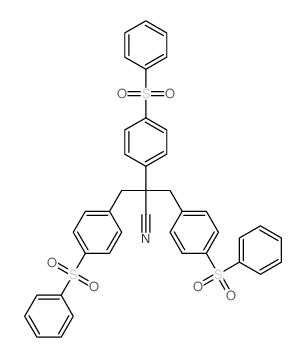 Propionitrile,2-[p-(phenylsulfonyl)benzyl]-2,3-bis[p-(phenylsulfonyl)phenyl]- (8CI)结构式