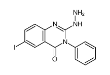 2-hydrazinyl-6-iodo-3-phenylquinazolin-4-one结构式