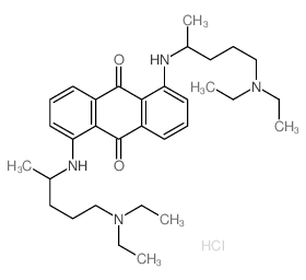 9,10-Anthracenedione, 1,5-bis((4-(diethylamino)-1-methylbutyl)amino)-结构式