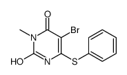 5-bromo-3-methyl-6-phenylsulfanyl-1H-pyrimidine-2,4-dione Structure