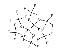 1,1,2,2-Tetrakis(trifluormethylseleno)-1,2-bis-(trifluormethylthio)ethan结构式