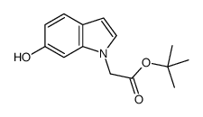 tert-butyl 2-(6-hydroxyindol-1-yl)acetate结构式