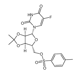 5-fluoro-2',3'-O-isopropylidene-5'-O-(p-toluenesulfonyl)uridine Structure