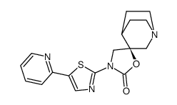 (S)-3'-[5-(2-pyridyl)thiazol-2-yl]spiro[1-azabicyclo[2.2.2]octan-3,5'-oxazolidin]-2'-one Structure