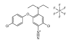 2-chloro-5-(4-chlorophenoxy)-4-diethylaminobenzenediazonium hexafluorophosphate Structure