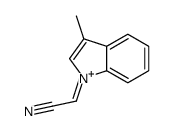 2-(3-methylindol-1-ium-1-ylidene)acetonitrile结构式