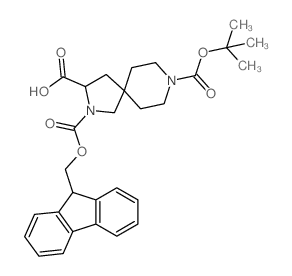 2-(((9H-FLUOREN-9-YL)METHOXY)CARBONYL)-8-(TERT-BUTOXYCARBONYL)-2,8-DIAZASPIRO[4.5]DECANE-3-CARBOXYLIC ACID structure