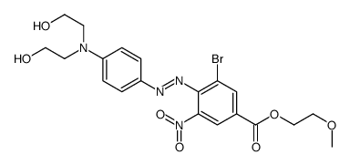 2-methoxyethyl 4-[[4-[bis(2-hydroxyethyl)amino]phenyl]azo]-3-bromo-5-nitrobenzoate结构式