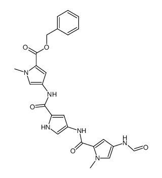 benzyl 4-(4-(4-formamido-1-methyl-1H-pyrrole-2-carboxamido)-1H-pyrrole-2-carboxamido)-1-methyl-1H-pyrrole-2-carboxylate Structure