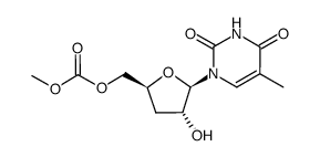 ((2S,4R,5R)-4-hydroxy-5-(5-methyl-2,4-dioxo-3,4-dihydropyrimidin-1(2H)-yl)tetrahydrofuran-2-yl)methyl methyl carbonate Structure