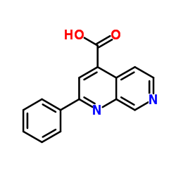2-Phenyl-1,7-naphthyridine-4-carboxylic acid结构式