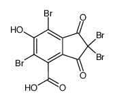 2,2,5,7-tetrabromo-6-hydroxy-1,3-dioxo-indan-4-carboxylic acid Structure