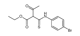 ethyl 2-((4-bromophenyl)carbamothioyl)-3-oxobutanoate Structure