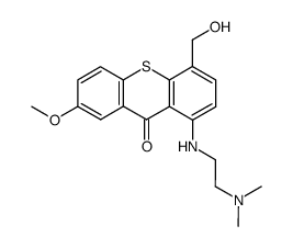 1-((2-(dimethylamino)ethyl)amino)-4-(hydroxymethyl)-7-methoxy-9H-thioxanthen-9-one结构式