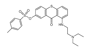 1-((2-(diethylamino)ethyl)amino)-7-(toluenesulfonyloxy)-9H-thioxanthen-9-one结构式
