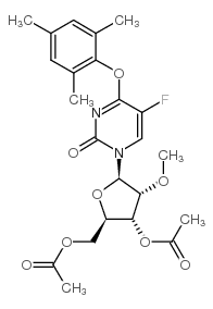 3',5'-di-o-acetyl-5-fluoro-2'-o-methyl-o4-(2,4,6-trimethylphenyl)uridine structure