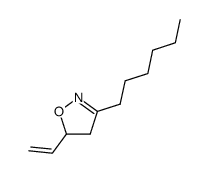 3-hexyl-5-vinyl-4,5-dihydroisoxazole结构式