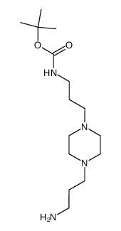 N-<3-<(tert-butyloxycarbonyl)amino>propyl>-N'-(3-aminopropyl)piperazine Structure