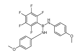 4-methoxy-N-[(4-methoxyanilino)-(2,3,4,5,6-pentafluorophenyl)boranyl]aniline结构式