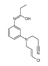 N-[3-[3-chloroprop-2-enyl(2-cyanoethyl)amino]phenyl]propanamide结构式