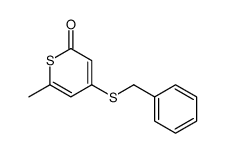 4-benzylsulfanyl-6-methylthiopyran-2-one结构式