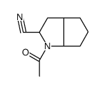 1-acetyl-3,3a,4,5,6,6a-hexahydro-2H-cyclopenta[b]pyrrole-2-carbonitrile结构式
