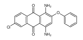 1,4-diamino-6-chloro-2-phenoxyanthracene-9,10-dione结构式