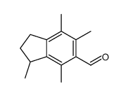 3,4,6,7-tetramethyl-2,3-dihydro-1H-indene-5-carbaldehyde Structure