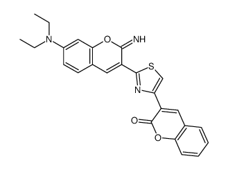 3-[2-(7-Diethylamino-2-imino-2H-chromen-3-yl)-thiazol-4-yl]-chromen-2-one Structure