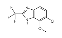 5-chloro-4-methoxy-2-(trifluoromethyl)-1H-benzimidazole结构式
