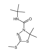 2,2-Dimethyl-5-methylsulfanyl-[1,3,4]thiadiazole-3-carboxylic acid tert-butylamide结构式
