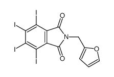 2-(furan-2-ylmethyl)-4,5,6,7-tetraiodoisoindole-1,3-dione结构式